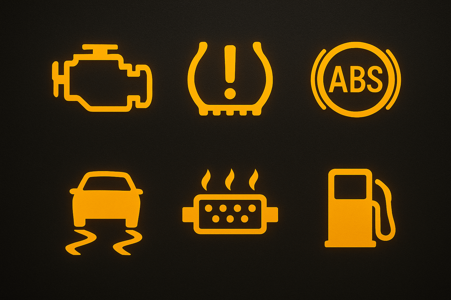 dashboard symbols yellow